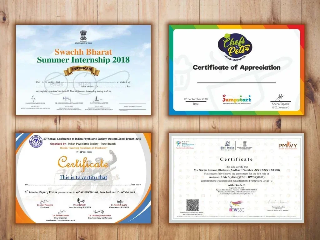 Certificate Printing Denton
